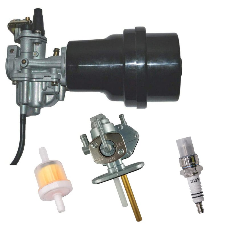Partman CARBURETOR & AIR FILTER BOX Fit for Suzuki JR50 Quadrunner 50 LT50 LTA50 Fit for K-awasaki KFX50 KDX50 - Image 1